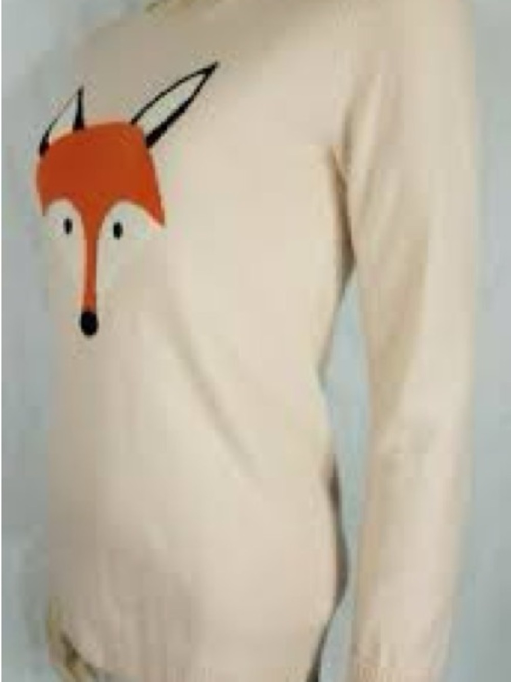 Nature Lover Cotton Knit Fox Sweater